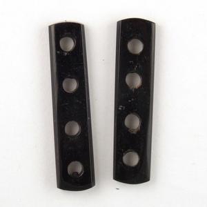 B105 Thick 4 Hole Dyed Black Spacer