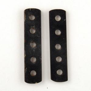 B106 Thick 5 Hole Dyed Black Spacer