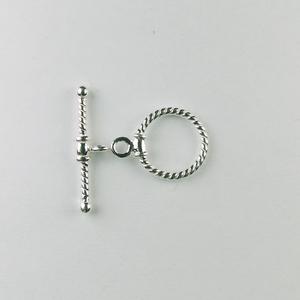 C55 Sterling Silver Twist Rope Toggle
