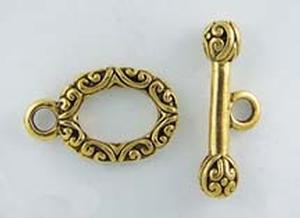 C75G Oval Decorated Toggle
