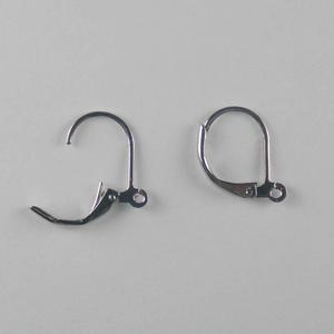 E11S Silver Plated Lever Back Earrings - Plain Design