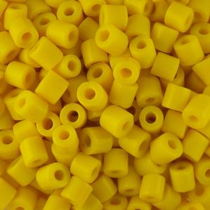 G016-035 New Style Tile Beads - Yellow Opaque