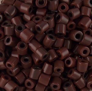 G016-097 New Style Tile Beads - Dk Brown Opaque