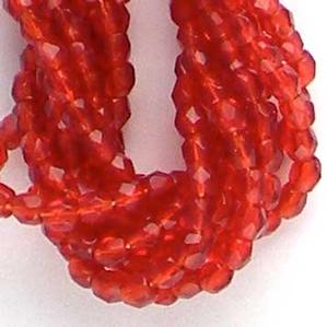 G103-117 3mm Faceted Ruby Transparent