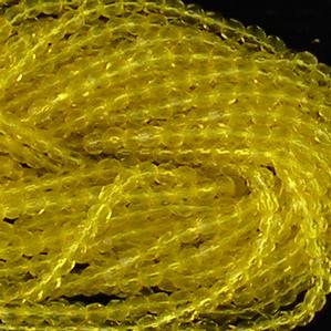 G103-135 3mm Faceted Yellow Transparent