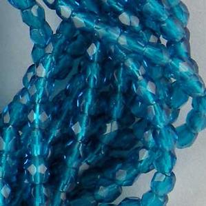 G103-157 3mm Faceted Capri Transparent