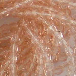 G103-172 3mm Faceted Peach Transparent