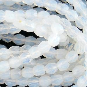 G104-105 3mm Faceted Opal White