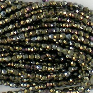 G104-397 3mm Faceted Brown Opaque Iris