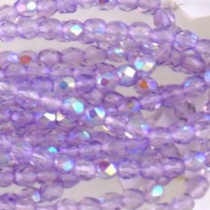 G104-383 3mm Faceted Light Lavender AB