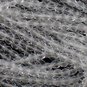 G105-108 4mm Faceted Crystal Transparent