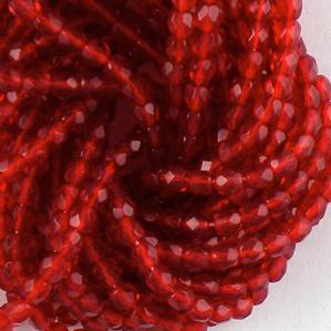 G105-117 4mm Faceted Ruby Transparent