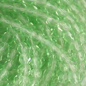 G105-142 4mm Faceted Light Green Transparent