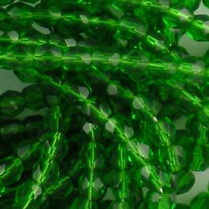 G105-145 4mm Faceted Emerald Transparent