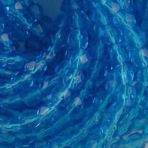 G105-153 4mm Faceted Aqua Transparent