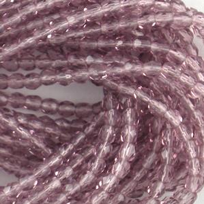 G105-185 4mm Faceted Amethyst Transparent