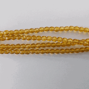 G105-195 4mm Faceted Topaz Transparent