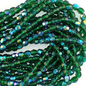 G106-358 4mm Faceted Teal AB