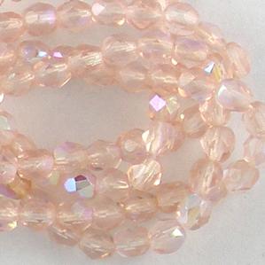 G106-372 4mm Faceted Peach AB