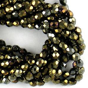 G106X-397 4mm Faceted Brown Opaque Iris