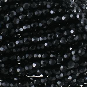 G107-001 6mm Faceted Jet Opaque