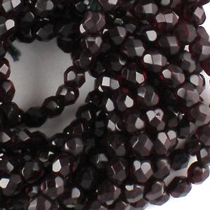 G107-114 6mm Faceted Garnet Transparent