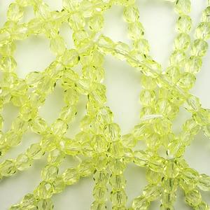 G107-138 6mm Faceted Daffodil Transparent