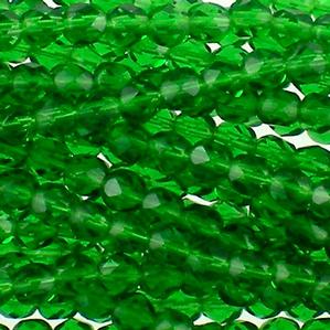 G107-145 6mm Faceted Emerald Transparent