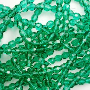 G107-158 6mm Faceted Teal Transparent