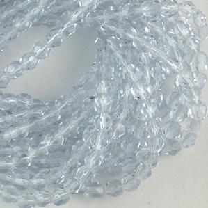 G107-182 6mm Faceted Pale Lavender Blue Trans.