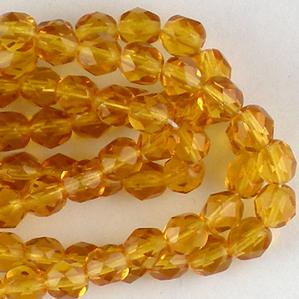 G107-195 6mm Faceted Topaz Trans.