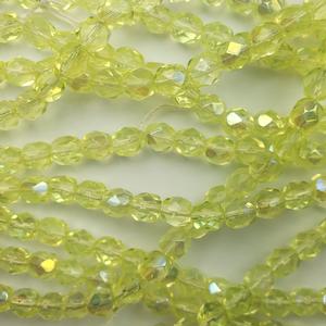 G108-338 6mm Faceted Lt. Yellow AB