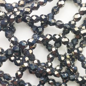 G108-402 6mm Faceted Gunmetal AB