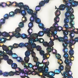 G108X-369 6mm Faceted Dark Blue Opaque Iris