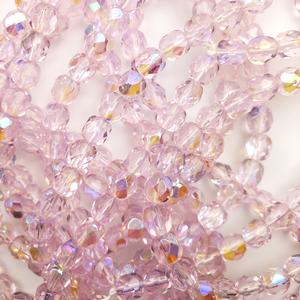 G108X-373 6mm Faceted - Lt Pink Trans AB