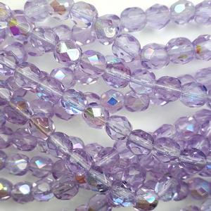 G108X-383 6mm Faceted - Lt Lavender AB