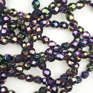 G108X-389 6mm Faceted Purple Opaque AB