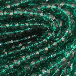 G109-158 8mm Faceted Teal Transparent