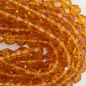 G109-195 8mm Faceted Topaz Transparent