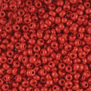 G11-016 8/0 Seed - Red Opaque