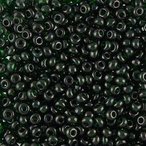 G11-148 8/0 Seed - Dark Green Transparent