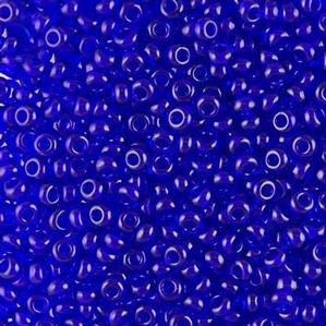 G11-168 8/0 Seed - Cobalt Transparent