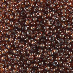 G11-197 8/0 Seed - Dark Brown Transparent