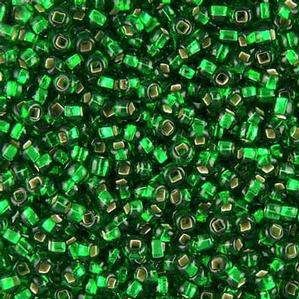 G11-245 8/0 Seed - Green Silverlined