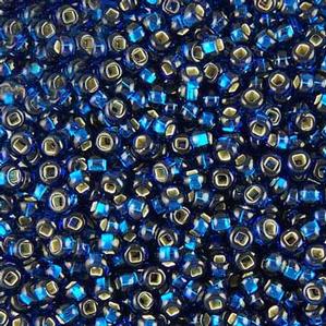 G11-267 8/0 Seed - Montana Blue Silverlined