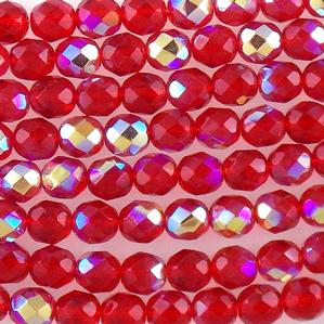 G110-317 8mm Faceted Ruby AB
