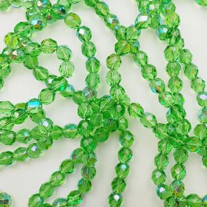 G110-342 8mm Faceted Lt. Green AB