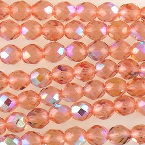 G110-372 8mm Faceted Peach AB