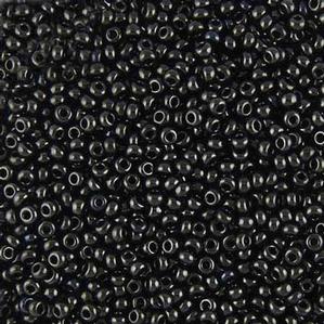 G12-001 10/0 Seed Bead - Black Opaque
