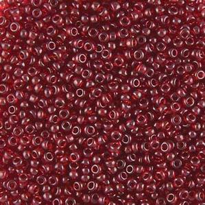 G12-114 10/0 Seed Bead - Dark Red Transparent